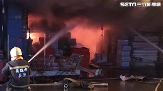 暗夜惡火燒林園五金行　瓦斯罐頻爆炸