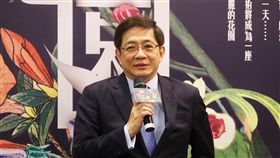 管中閔出席中研院台大出版中心聯展（1）2019年第27屆台北國際書展12日至17日在台北世貿一館、三館舉行，「中央研究院‧國立台灣大學出版中心聯展」下午舉行開幕式暨茶會，台大校長管中閔出席致詞。中央社記者裴禛攝　108年2月12日