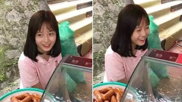 高中妹賣香腸爆紅　銷魂甜笑讓網戀愛