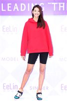 伊林模特兒林嘉綺2019豬年行大運開工好采頭。（記者邱榮吉/攝影）