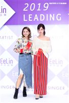 伊林模特兒陳倩妏、陳敬宜2019豬年行大運開工好采頭。（記者邱榮吉/攝影）