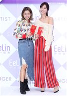 伊林模特兒陳倩妏、陳敬宜2019豬年行大運開工好采頭。（記者邱榮吉/攝影）