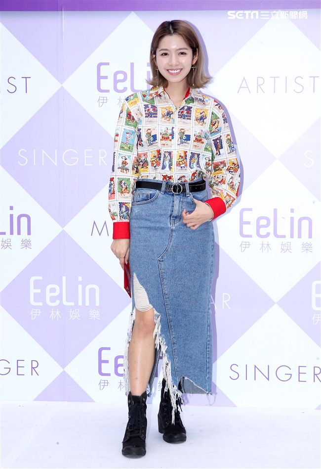 伊林模特兒陳倩妏2019豬年行大運開工好采頭。（記者邱榮吉/攝影）