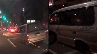 恐怖！「移動式風火輪」沒輪胎硬要開