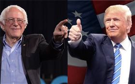 桑德斯,川普,左派,美國總統　（合成圖／翻攝自臉書）