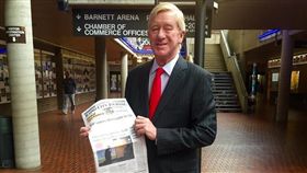 前美國麻薩諸塞州州長威爾德。（圖／翻攝自Bill Weld Facebook https://www.facebook.com/GovBillWeld/photos/a.1742751915969187/1812837198960658/?type=3&theater）