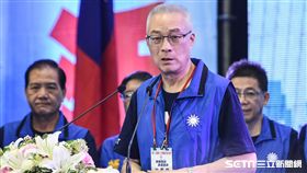 國民黨主席吳敦義於國民黨全代會致詞。 （圖／記者林敬旻攝）