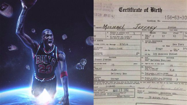 NBA／喬丹生日！神的出生證明曝光