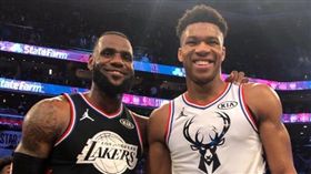 NBA／大逆轉！詹皇隊力克字母哥隊
NBA,2019全明星,Giannis Antetokounmpo,LeBron James
翻攝自推特