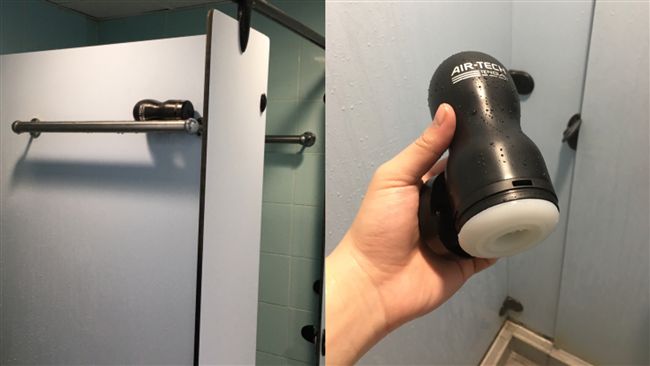 淋浴間有洩慾器！他下秒拿起感受餘溫