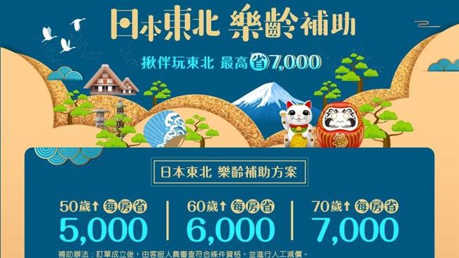 3月玩日本樂齡補助　跟團最高省7千