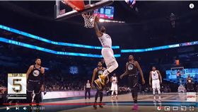 ▲明星賽10大好球，多位球星接力秀灌籃。（圖／翻攝自ESPN）