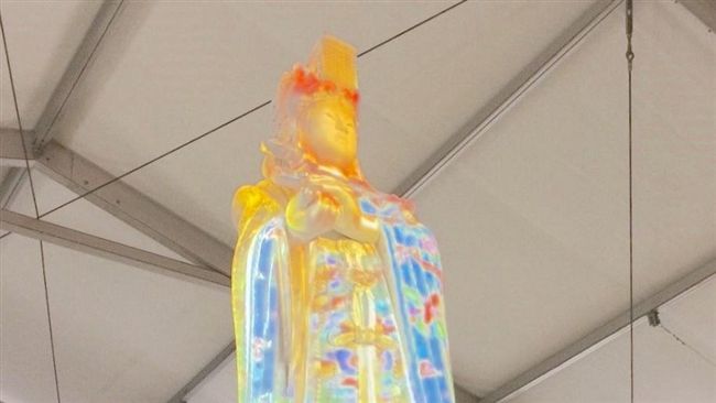 全台最大！3公尺高光雕媽祖金身