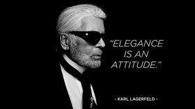 對卡爾拉格斐的形容「優雅是一種態度」