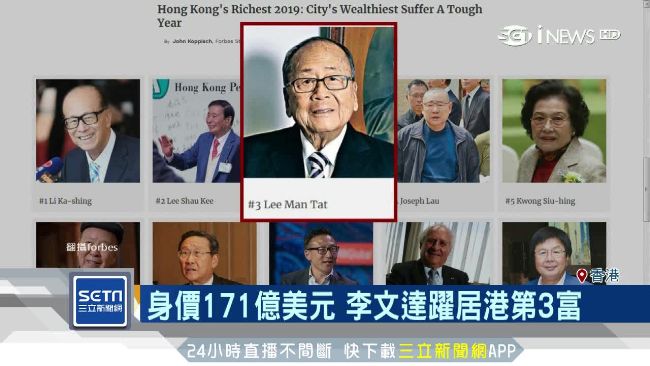 賣蠔油起家！李文達登香港第3大富豪