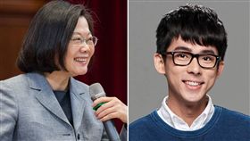 嘉義高中一名張姓老師，日前出了一道英文考題：「President Tsai-englishit made some silly ____in her speech（總統蔡英文在演講中發表愚蠢的_____）」，內容出現侮辱總統蔡英文的字眼。對此，蔡英文化身英文老師，以該題的答案「Comments」造句，沒想到釣出知名YouTuber阿滴的回應。（組圖／翻攝自蔡英文、阿滴臉書）