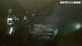 燒炭,人妻,火燒車,台中,翻攝畫面