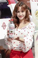 吳姍儒擔任可口可樂新產品試飲活動大使。（記者林士傑/攝影）