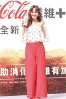 吳姍儒擔任可口可樂新產品試飲活動大使。（記者林士傑/攝影）