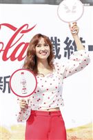 吳姍儒擔任可口可樂新產品試飲活動大使。（記者林士傑/攝影）