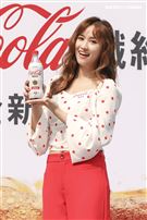 吳姍儒擔任可口可樂新產品試飲活動大使。（記者林士傑/攝影）