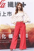 吳姍儒擔任可口可樂新產品試飲活動大使。（記者林士傑/攝影）