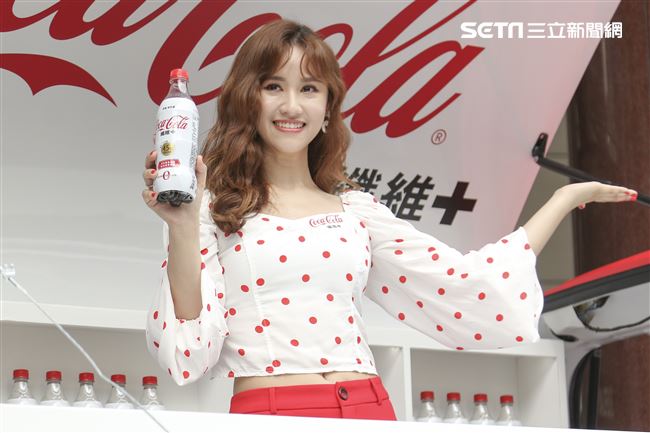 吳姍儒擔任可口可樂新產品試飲活動大使。（記者林士傑/攝影）