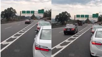 錯過交流道！三寶倒退嚕　國道警傻眼
