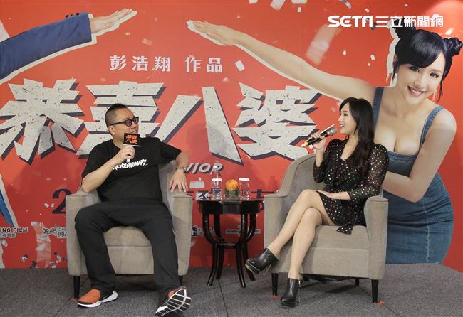 香港電影「恭喜八婆」女主角陳靜來台宣傳。（記者邱榮吉/攝影）