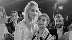 賈靜雯,米蘭時尚週,Chiara Ferragni,Alberta Ferretti　圖／翻攝自Instagram