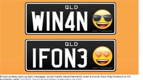 澳洲,表情符號,車牌,笑臉,愛心（圖／翻攝自《wcvb》網站）