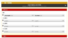 ▲台灣運彩盤口。（圖／取自台灣運彩官網）