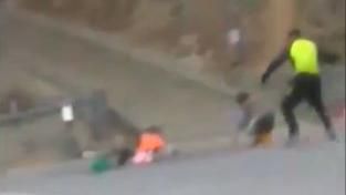 兇殘畫面曝光！男校園內狂毆清潔婦！