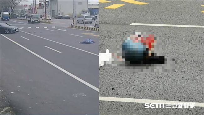 轎車突切出…7旬翁遭撞飛滑行臉噴血