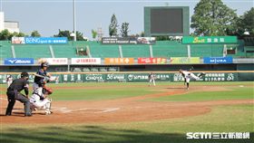 ▲統一獅左投江辰晏春訓練習賽演出9連K。（圖／記者蕭保祥攝影）