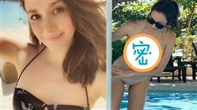 瑞莎穿著性感比基尼與女兒玩耍，南半球卻不小心「見客」。（圖／翻攝自瑞莎IG）