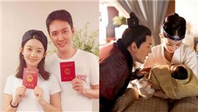 趙麗穎、馮紹峰。（合成圖／翻攝自微博、LineTV提供）