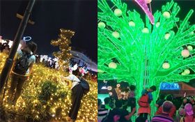 台灣燈會遊客「不良行為」。（圖／翻攝自爆料公社）