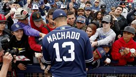 ▲馬查多在熱身賽首亮相。（圖／美聯社／達志影像）