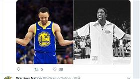 ▲Iguodala推特上認為柯瑞是史上第2好的控衛。（圖／取自Iguodala推特）