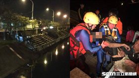 彰化落水少年疑被抓腳／翻攝畫面
