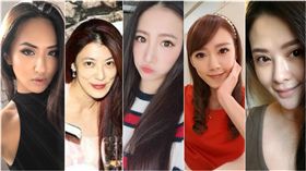 吸毒女星們：林采緹,蕭淑慎,薔薔,丁柔安,裴琳（合成圖／翻攝自臉書）