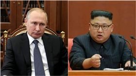 金正恩、普丁（合成圖／翻攝自勞動新聞網、俄國政府官網）