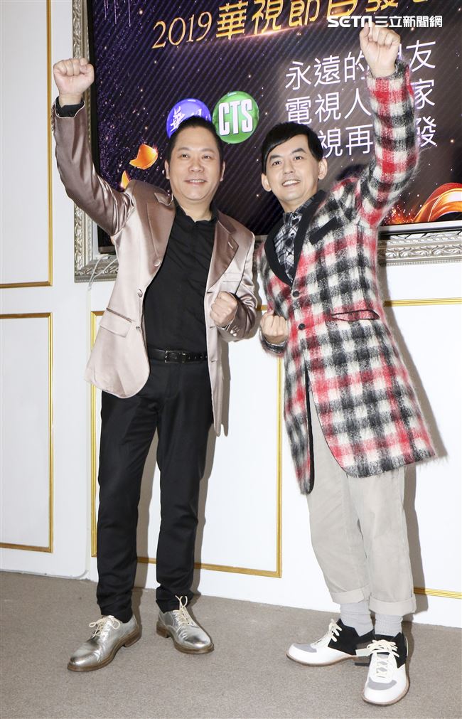 2019華視節目表會，節目「天才衝衝衝」主持人卜學亮、黃子佼。（記者林士傑/攝影） 