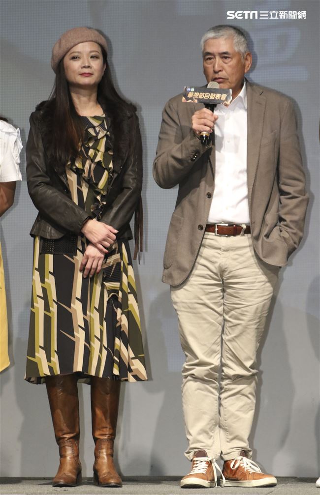 2019華視節目表會，影劇「蘇爺爺的肖像畫」演員柯一正、高欣欣。（記者林士傑/攝影） 