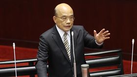 新台幣改版　蘇貞昌：目前沒有計畫立法院院會5日進行施政總質詢，有立法委員詢問行政院長蘇貞昌（圖），是否贊成促進轉型正義委員會推動新台幣改版。對此，蘇貞昌答覆，「目前沒有這樣的計畫」。中央社記者張皓安攝　108年3月5日