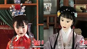 （圖／翻攝自微博）中國,紅樓夢,蠟像,紙紮人,賈寶玉,林黛玉