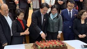 ▲基隆市長林右昌赴美訪問，和台僑進行演講座談。（圖／基隆市政府提供）
