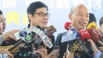 選後同台！韓避談爭議…邁：祝他健康