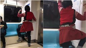 捷運,大媽,運動,做操（圖／翻攝自爆怨公社）